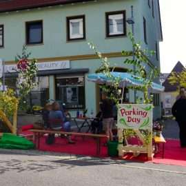 Beim PARKing Day 2020 in Böblingen wurden wieder einmal Parkplätze in Parks verwandelt